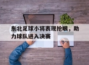 开云电子平台-东北足球小将表现抢眼，助力球队进入决赛